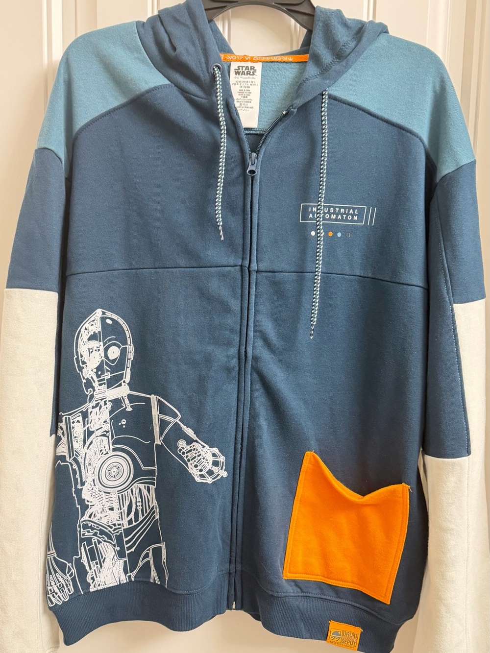 Star Wars Colorblock Hoodie in Navy Blue & White